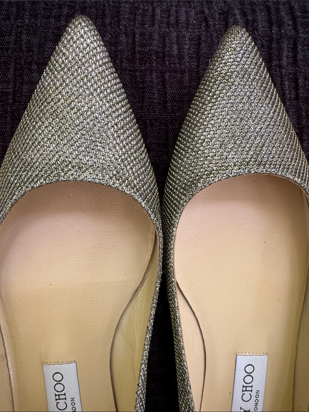 Jimmy Choo Alena Bronze Flats size 38.5